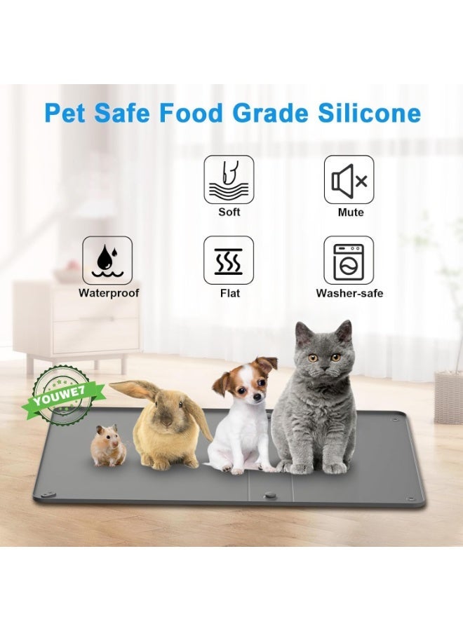 YOUWE7 Puppy Pee Pads Holder for Dog Training Pads, Soft Potty Pads Tray with High Edge Leakproof for Floor Protect, 24" x 35" Non-Skid Dog Cat Litter Mat Fit Disposable and Washable Pee Pads(without tissues) - Image 4