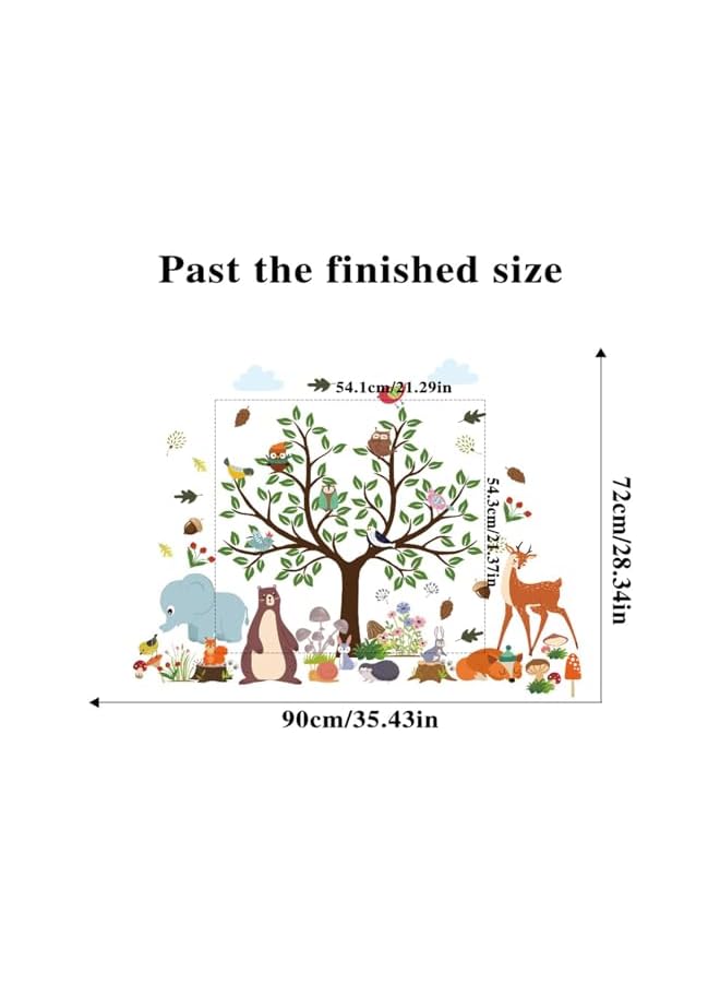 S-TOP Tree Wall Decals, Removable Vinyl Wall Stickers for Living Room Bedroom, Nature Forest Theme Home Wall Art Decor, Easy to Apply and Repositionable Wall Decoration - Image 3