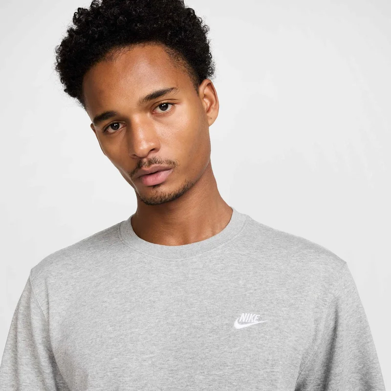 Nike Grey Men's Club Fleece Sweatshirt for Men | Best Price UAE