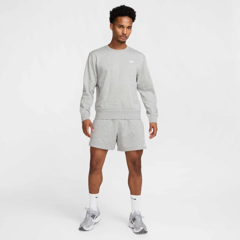 Nike Grey Men's Club Fleece Sweatshirt for Men | Best Price UAE