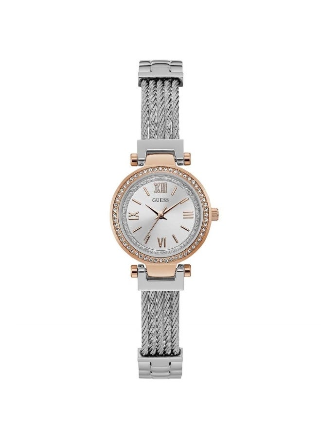 Guess Women’s Watch – Model W1009L4 | Elegant Silver Mini Soho Design - Image 1