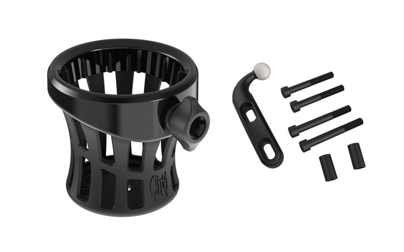 GEN 2 Drink Holder with Perch Mount Black Drink Holder with Black Mount