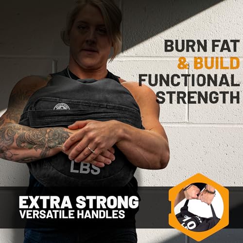 Bells of Steel Strongman Sandbag for Working Out [Bells of Steel] Fitness Sand Bag Sacks, Commercial and Home Gym Sand Bags for Weight Training with Handles for Workout - 100 lb - Image 3