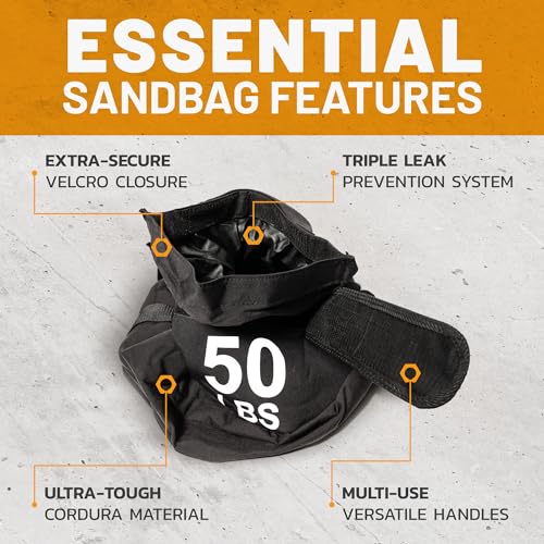 Bells of Steel Strongman Sandbag for Working Out [Bells of Steel] Fitness Sand Bag Sacks, Commercial and Home Gym Sand Bags for Weight Training with Handles for Workout - 100 lb - Image 4