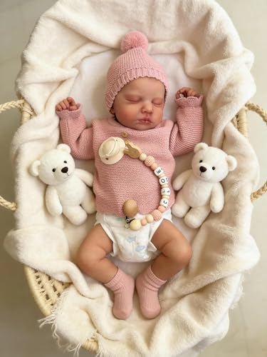 Zero Pam Reborn Baby Dolls Silicone Full Body Girl Loulou 20 Inch Realistic Baby Dolls Girl Full Silicone Babies Real Life Newborn Babys Doll Anatomically Correct Washable Doll for Kids 3 - Image 5