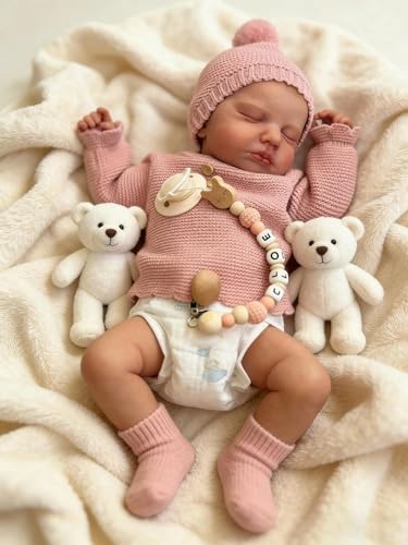 Zero Pam Reborn Baby Dolls Silicone Full Body Girl Loulou 20 Inch Realistic Baby Dolls Girl Full Silicone Babies Real Life Newborn Babys Doll Anatomically Correct Washable Doll for Kids 3 - Image 1