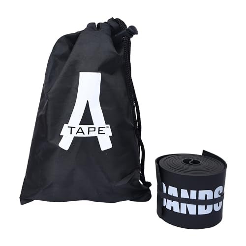 A-TAPE Muscle Floss Bands (5’ Ft Long X 2” inch Width)- Compression Bands - for Improving Movement, Increasing Circulation & Reducing Soreness (Black (Medium)) - Image 2