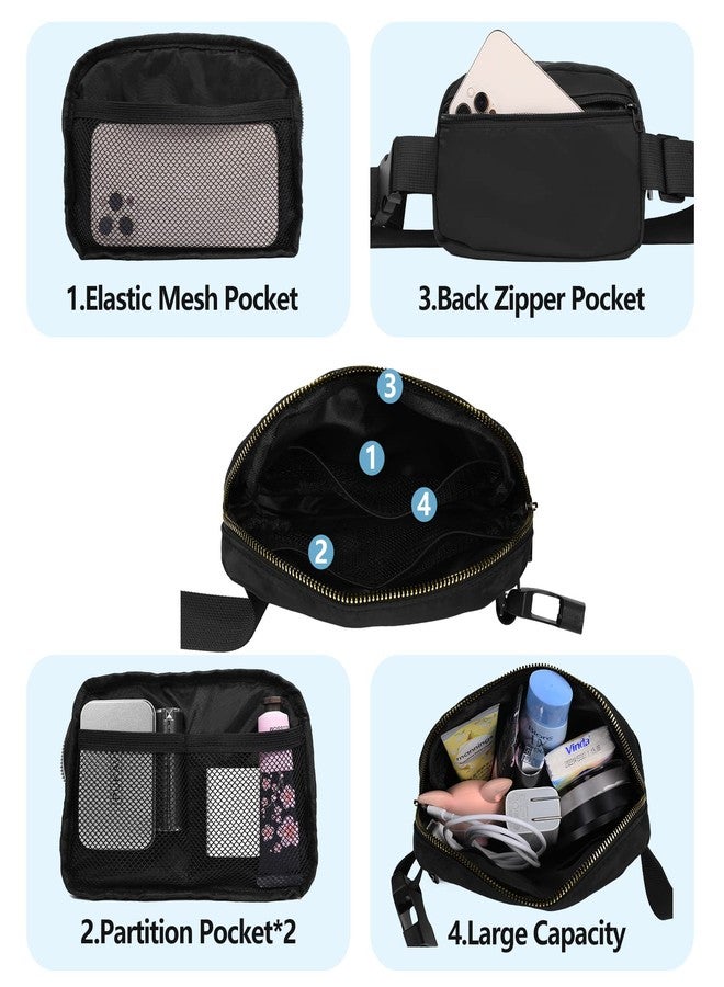 VOROLO Fanny Pack For Women And Men Crossbody Bag Belt Bag with Adjustable Strap Graduation Gifts Black - Image 3