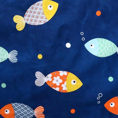 Filymore Cute Fish Pillow Covers Set of 2 Covers for Kids' Room, Girls, Boys | Tc 240 Microfiber Soft & Skin Friendly Pillow Cases | Size (17 x 27 inch (Blue and Yellow). - Image 5