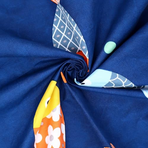 Filymore Cute Fish Pillow Covers Set of 2 Covers for Kids' Room, Girls, Boys | Tc 240 Microfiber Soft & Skin Friendly Pillow Cases | Size (17 x 27 inch (Blue and Yellow). - Image 4