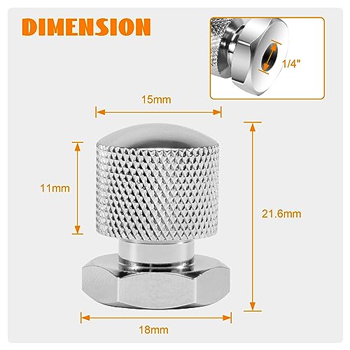 Eumti 3PCS Stainless Knurled Fender Rear Seat Bolt Screw with Solo seat mounting nut 1/4"-20 Thread Skull Pattern Black Eyes Chrome Fit Harley All Touring Softail Models 1999-Later - Image 3