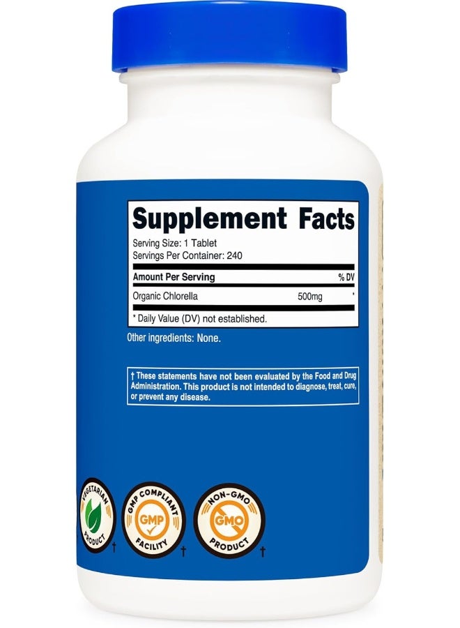 كلوريلا عضوية 500 ملجم، 240 قرص، خالي من الغلوتين، نونجمو - Image 5