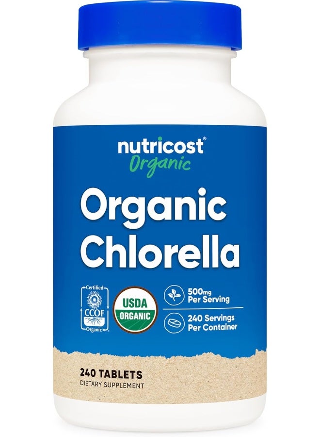 كلوريلا عضوية 500 ملجم، 240 قرص، خالي من الغلوتين، نونجمو - Image 1