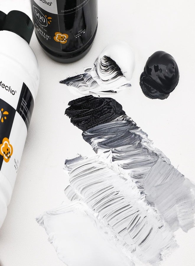 Artecho Black Acrylic Paint Large Bottle 500ml / 17oz, Black Craft Paint for Art Supplies, Black Paint for Canvas, Rocks, Wood, Fabric, Ceramic, Non Toxic Paint - Image 5