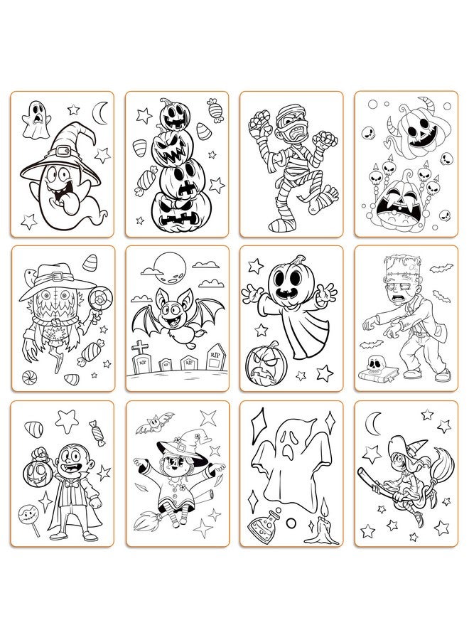 D-FantiX Halloween Coloring Books Bulk for Kids Ages 3-8, 48 Pack Mini Coloring Books Party Favors, Trick or Treat Goodie Bag Stuffer Fillers Gifts Fun Activity Decorations Supplies - Image 4