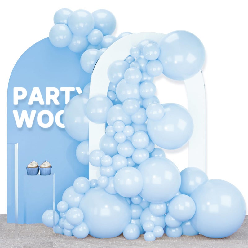 PartyWoo Baby Blue Balloons 120pcs Different Sizes of 18 12 10 5 Inch Light Pastel Sky Aqua Blue Balloon Arch Kit Garland for Graduation Baby Shower Gender Reveal Easter Party Decorations BlueQ13 - Image 3