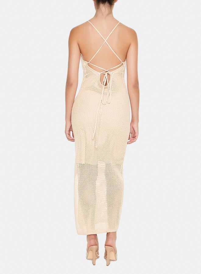 FOREVER 21 Crochet Halter Maxi Dress - Image 3