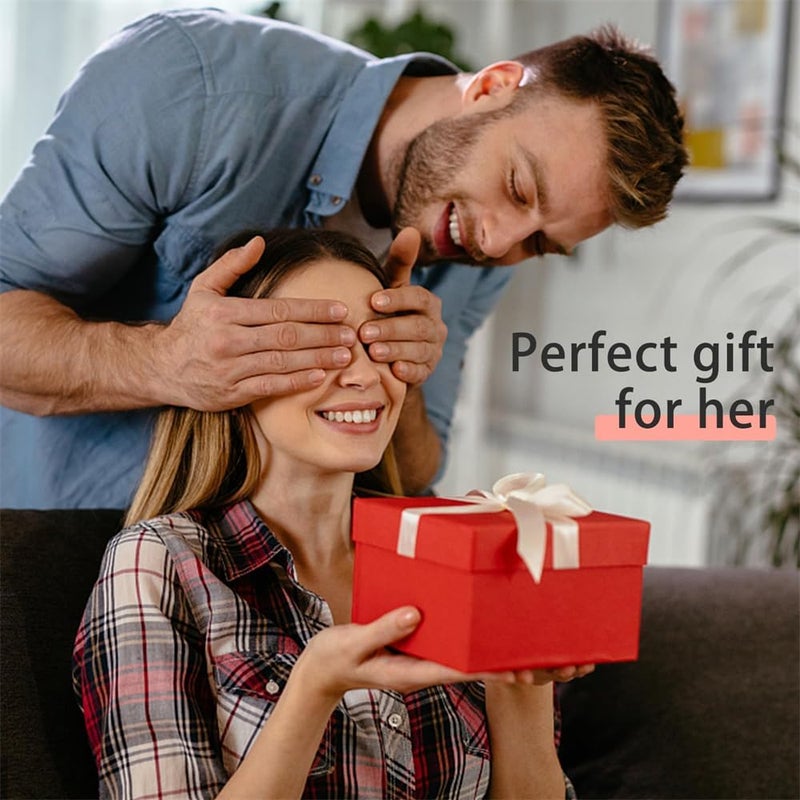 صندوق منظم المجوهرات، عرض الإكسسوارات الصغيرة، هدية عيد ميلاد للفتيات، منظم سطح المكتب والحمام، صندوق تخزين الأقراط والخواتم والقلائد (وردي) - Image 5