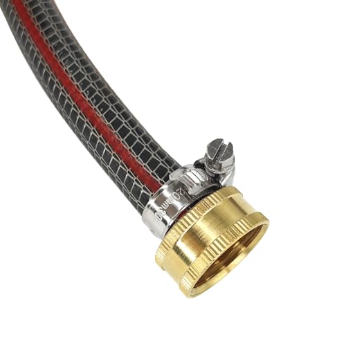 Gardeningwill 3Sets Brass 1/2" Garden Heavy Duty Hose Mender Repair End Replacement Male Female Connector with Stainless Clamp - Image 2