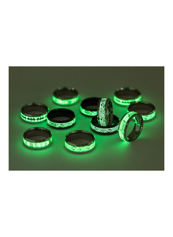 NIBEMINENT Titanium Steel Dragon Textured Fluorescent Ring - Image 2
