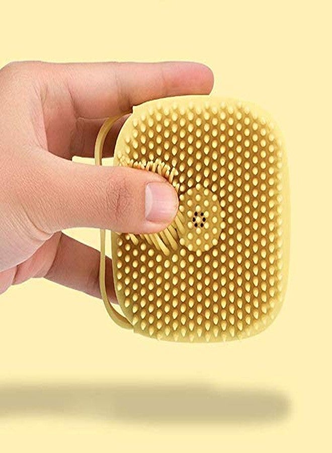 GION Silicone Body Scrubbers Brush || Body Brush Bath with Shampoo Dispenser || Skin Massage Brush || Soft Cleaning Bath Body Brush - Image 3