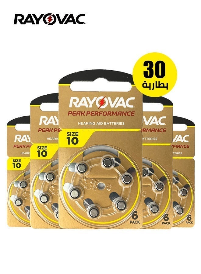 رايوفاك 30 قطعة من بطاريات السماعات الطبية المستوردة الأصلية، حجم 10 بطارية زرية - Image 1