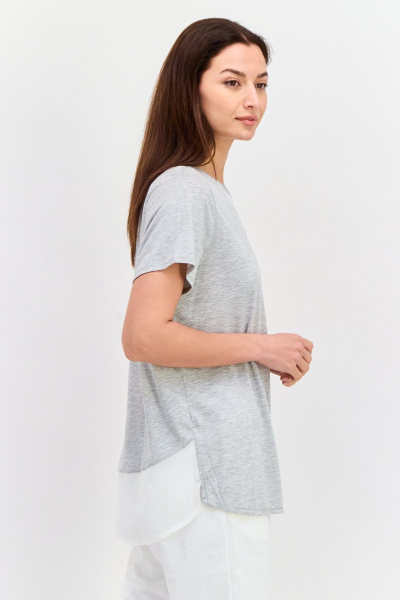 PUMA Women Sportswear Fit Short Sleeves Training T-Shirt, Grey Heather - Image 2