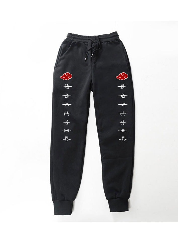 KUYING Anime Naruto Fashion Fleece Loose Legged Sports Pants - Image 1