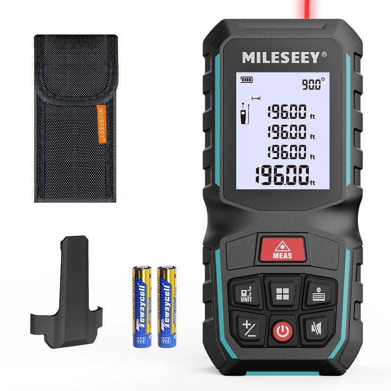 MiLESEEY G2 Laser Measurement Tool 330FT FtinMFtin with Angle Sensor Laser Measuring Tool with Pocket Clip Distance Area Volume Measure and Pythagoras 116 in Accuracy - Image 1
