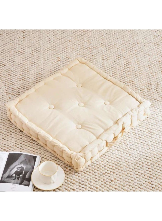 Pan Home Brilliant Basic Floor Cushion 50x50x10cm-Fog - Image 1