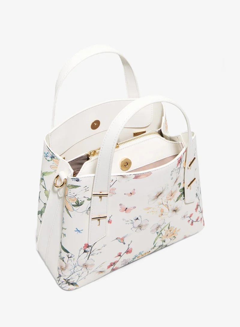 Aldo  Aldo Womens Floral Top Zipper Satchel Bag for Women | Best Price UAE