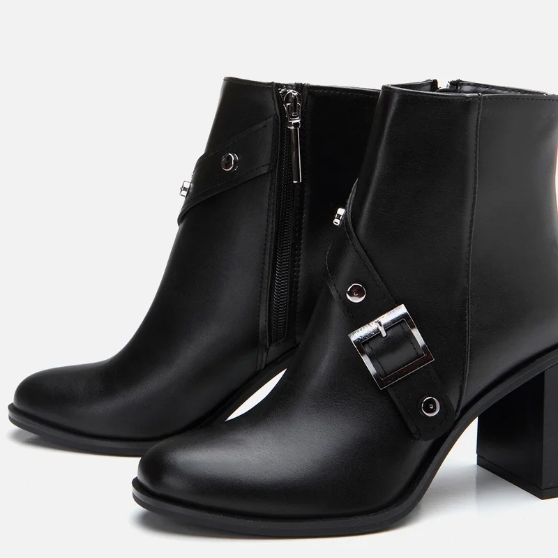 Hotiç 01BOH295350A100 BLACK Women's High Heel Boots