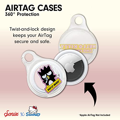 Sonix x Sanrio Cases for Apple AirTags with Keychain - Hello Kitty & Friends Sticker Party (Cinnamoroll, Pochacco, Badtz-Maru, and Little Twin Stars) 4-Pack - Image 3