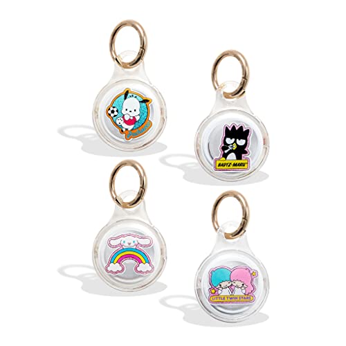 Sonix x Sanrio Cases for Apple AirTags with Keychain - Hello Kitty & Friends Sticker Party (Cinnamoroll, Pochacco, Badtz-Maru, and Little Twin Stars) 4-Pack - Image 1