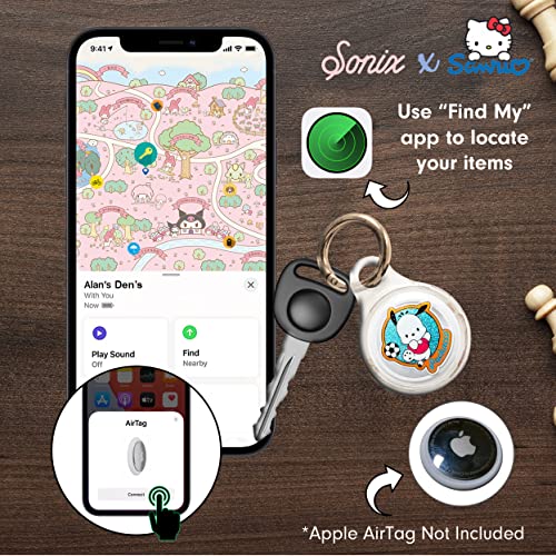 Sonix x Sanrio Cases for Apple AirTags with Keychain - Hello Kitty & Friends Sticker Party (Cinnamoroll, Pochacco, Badtz-Maru, and Little Twin Stars) 4-Pack - Image 4