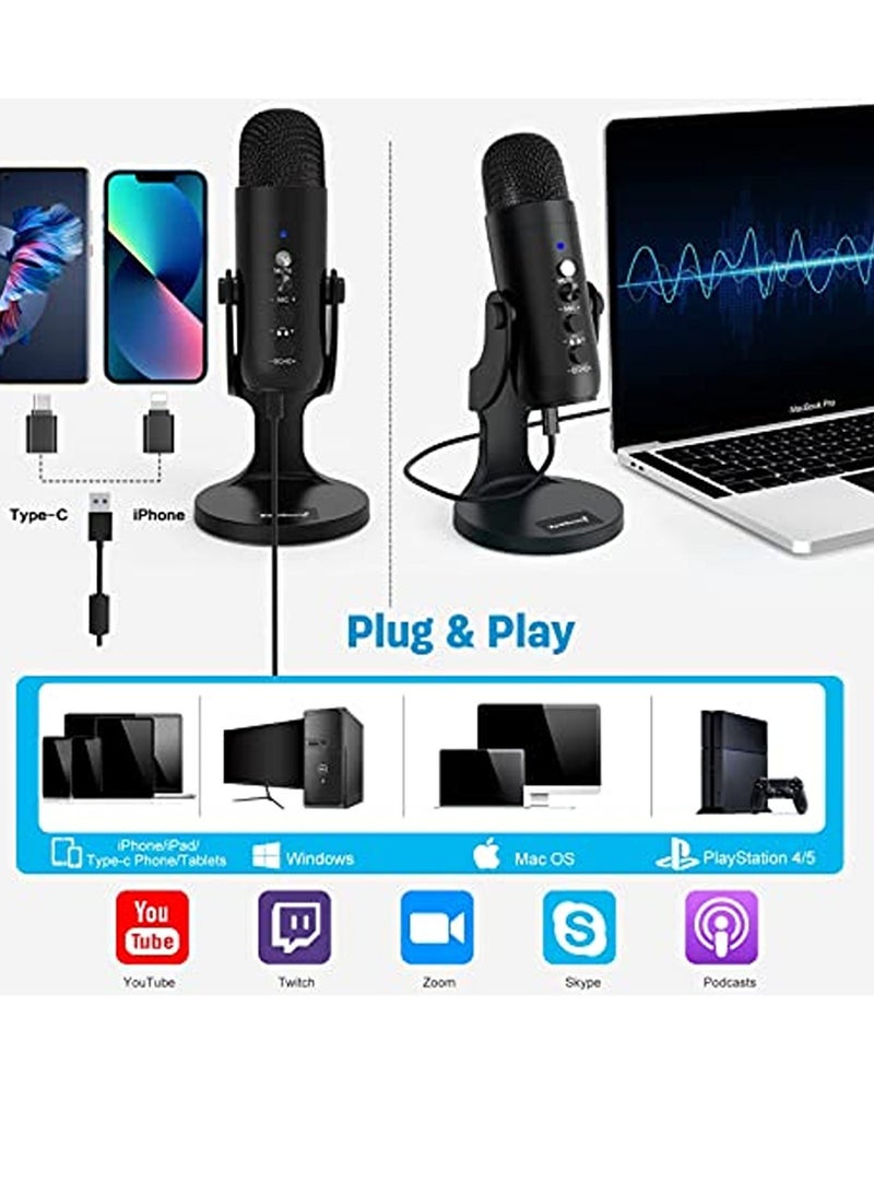 Jmary MC-PW8 Multifunctional USB Recording Microphone for Podcast Gaming and Live Streaming - Image 2