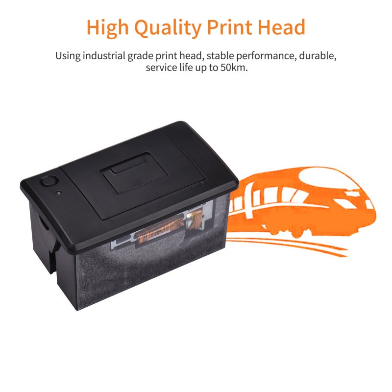 Thermal Receipt Printer: 58mm Black Embedded Thermal Printer - High 60mm/s Print Speed Ink-Free Direct Thermal Printing for Supermarkets Restaurants Self-Service Terminals - Image 3