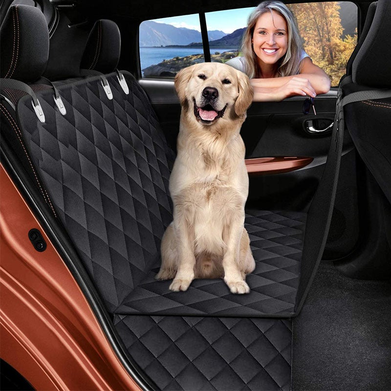 Generic Waterproof Pet Car Seat Cover Double Layer Black (send seat belt)