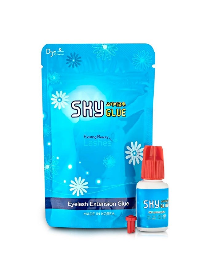 Existing Beauty - Sky Glue S+ Eyelash Extension Glue - Extra Strong Lash Extensions Adhesive Bond With 6-7 Weeks Retention And 1-2 Sec Dry Time, Long Lasting Semi Permanent Black Glue - 5 Ml - Image 1