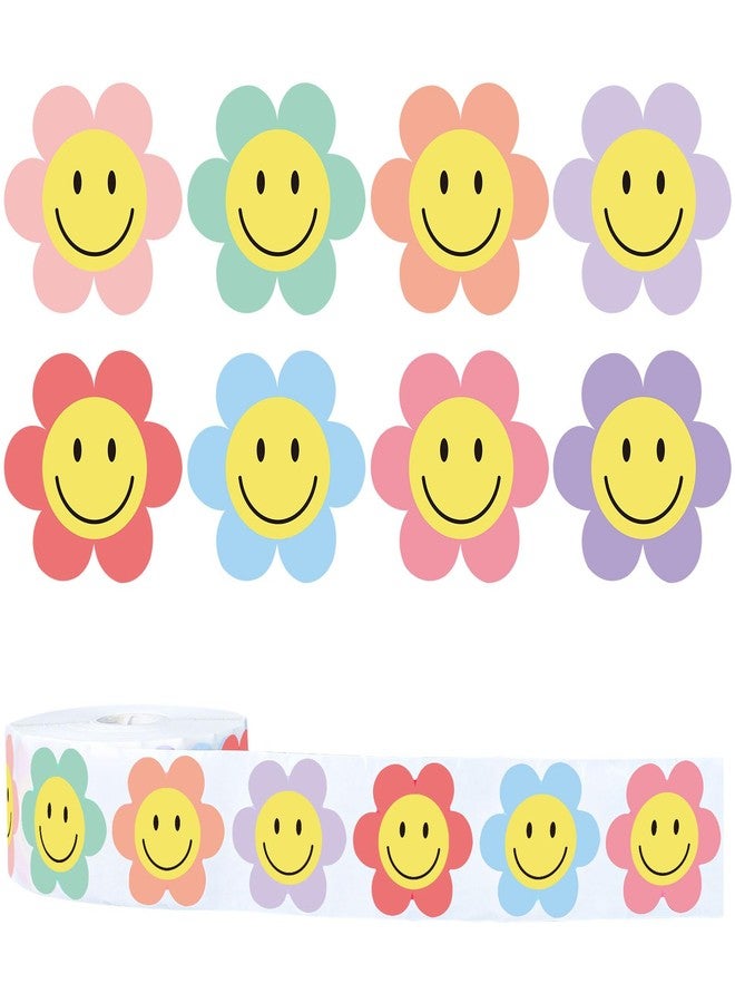 اني ديزاين مجموعة ملصقات زهور الأقحوان من AnyDesign، 1000 ملصق، ملصقات وجه مبتسم سعيد، ملصقات ذاتية اللصق، ملصقات تحفيزية رائعة للمدارس والمعلمين والأطفال والطلاب، 8 تصاميم - Image 1