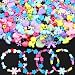 GMMA Assorted Acrylic Pony Beads Shapes for Bracelet Making Flower Bow Butterfly Candy Star Heart GummyBear Cute Beads for Jewelry Making Mix 8 Colors - Image 2