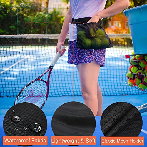 TOPJUM Tennis Ball Holder, Pickleball Holder Bag for Women, Men & Teens, Ball Pouch, Mesh Waist Hip Bag Carrier, Easy Holding 6-8 Pickle Balls or Tennis, Versatile Accessories & Gifts - Image 2