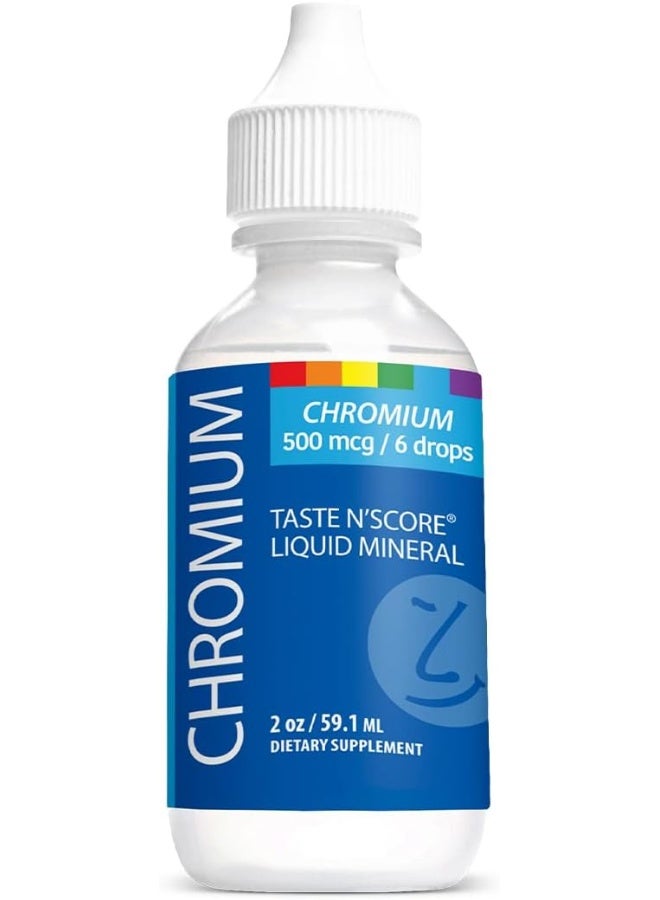 SENSEable Supplements Taste N' Score Chromium Liquid Ionic Mineral 100% Pure; 500 Mcg; 118 Servings - Image 1