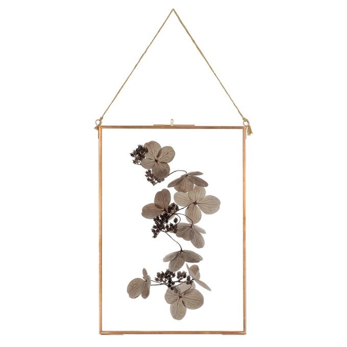GLASS FRAME FOR DRIED FLOWERS GLASS BRASS PHOTO FRAME FOR WALL HANGING DECOR DISPLAY DIY PRESSED FLOWERS PLANT SPECIMEN PICTURE FRAME GEOMETRIC ORNAMENT 8X12 INCHES