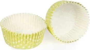 Alsepeteavm Paper Capsule White on Yellow Polka Dot No:3 200 Pieces