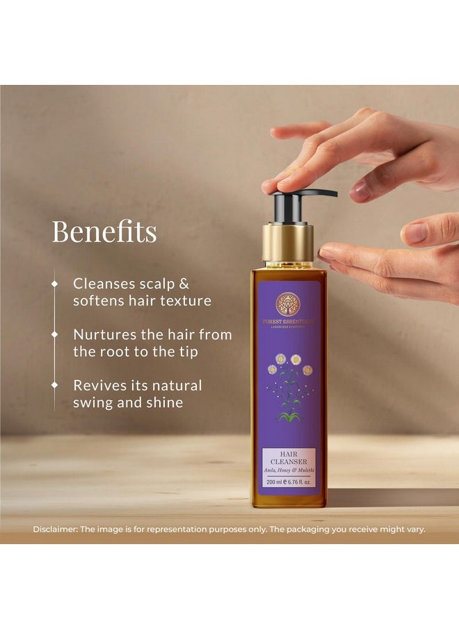 Forest Essentials Hair Cleanser Amla Honey & Mulethi|Revives Shine & Lustre|Hair Shampoo For Men And Women|50Ml  - Image 3