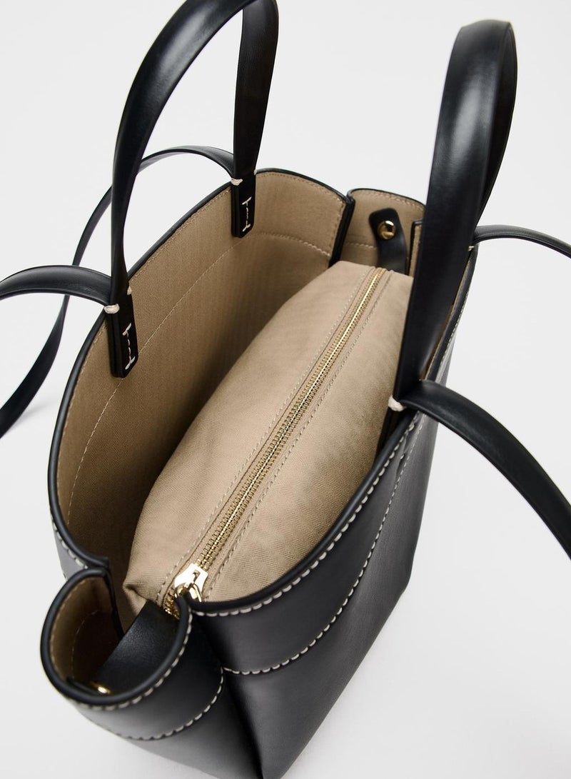 زارا Tote Shopping Bag with Removable Bundle - Image 4