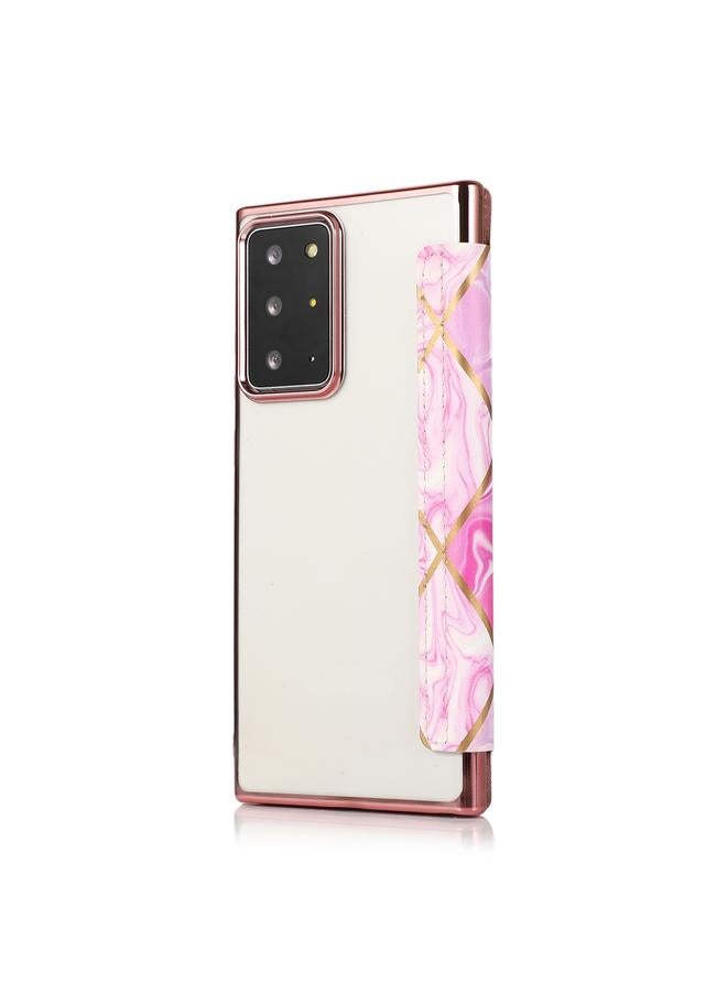 اس-توب جراب لهاتف Samsung Galaxy Note20 Ultra مصنوع من جلد البولي يوريثان الحراري مع حامل وفتحة بطاقة، قابل للطي أفقيًا مع طلاء برونزي من البولي يوريثان الحراري - Image 3