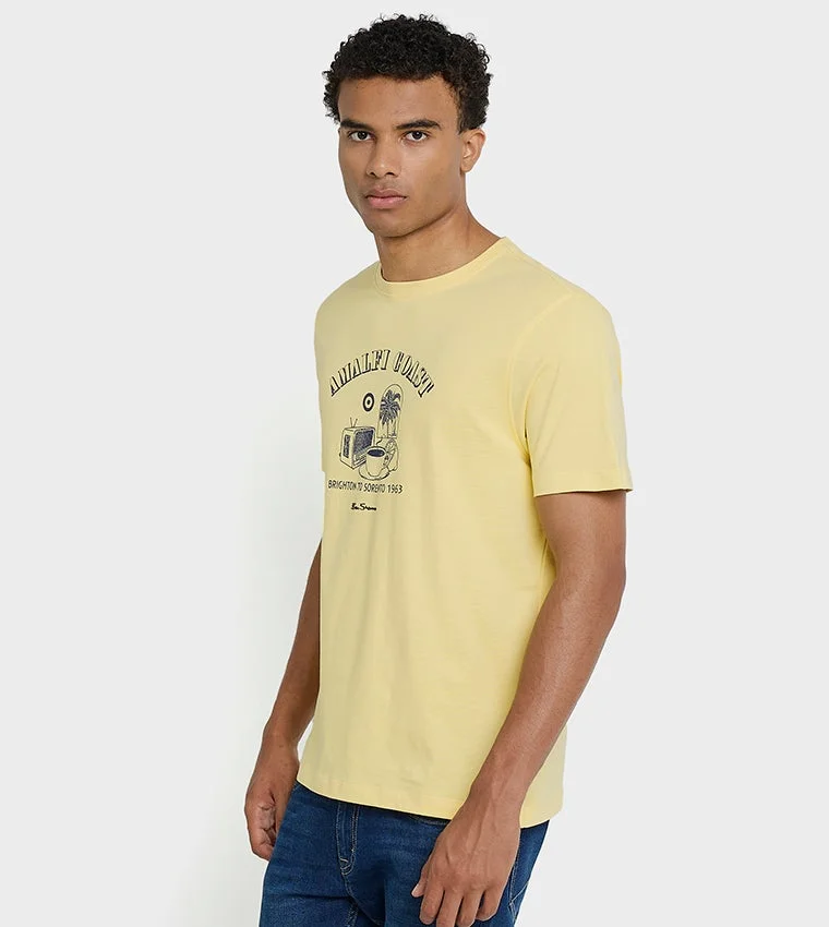 Ben Sherman Ben Sherman Men's Crew Neck Short Sleeve Printed T-Shirt