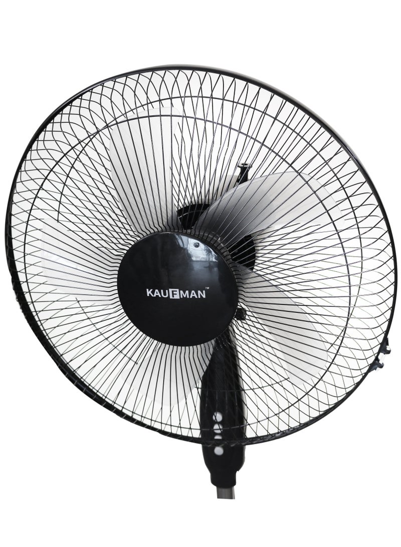 Kaufmann Pedestal Stand Fan Adjustable Height 3 Speed 5 Leaf Blade Fan Suit For Home and Office Black 120cm - Image 2